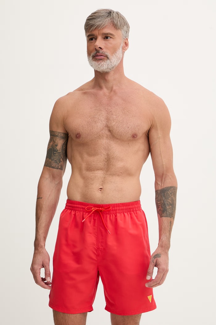 Guess pantaloni scurți de baie pentru bărbați rosu F6GT24.WG282