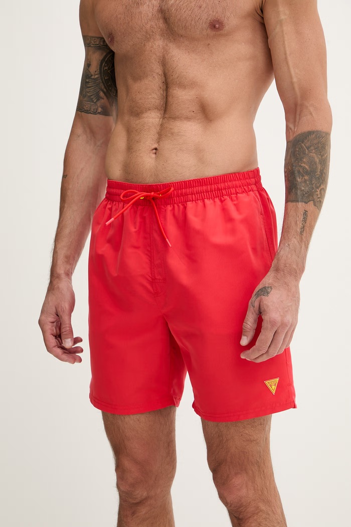 Guess pantaloni scurți de baie pentru bărbați F6GT24.WG282 rosu SS26