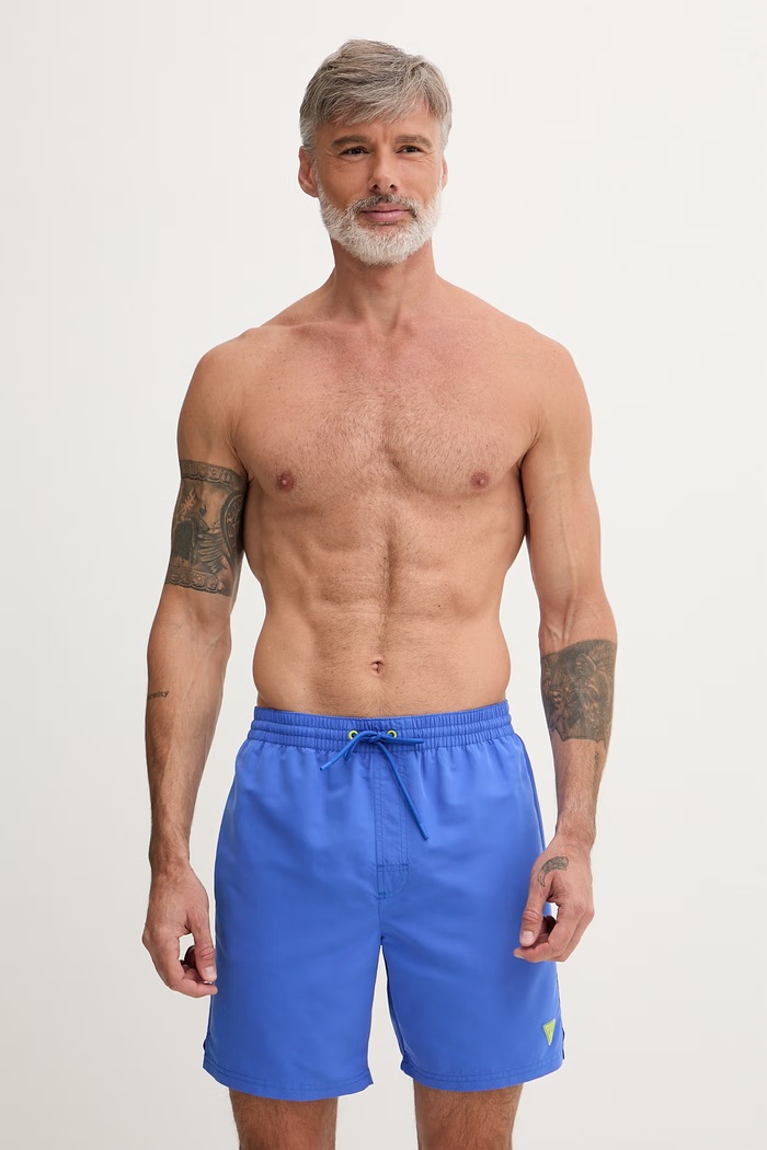 Guess pantaloni scurți de baie pentru bărbați albastru F6GT24.WG282