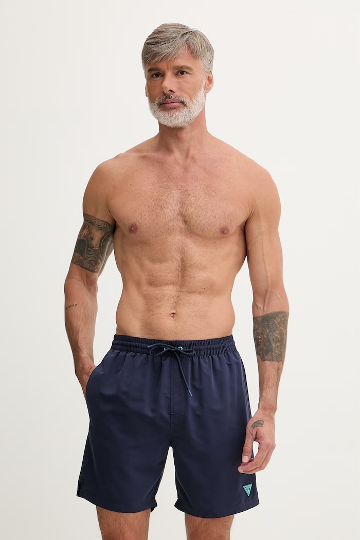Guess pantaloni scurți de baie pentru bărbați bleumarin F6GT24.WG282