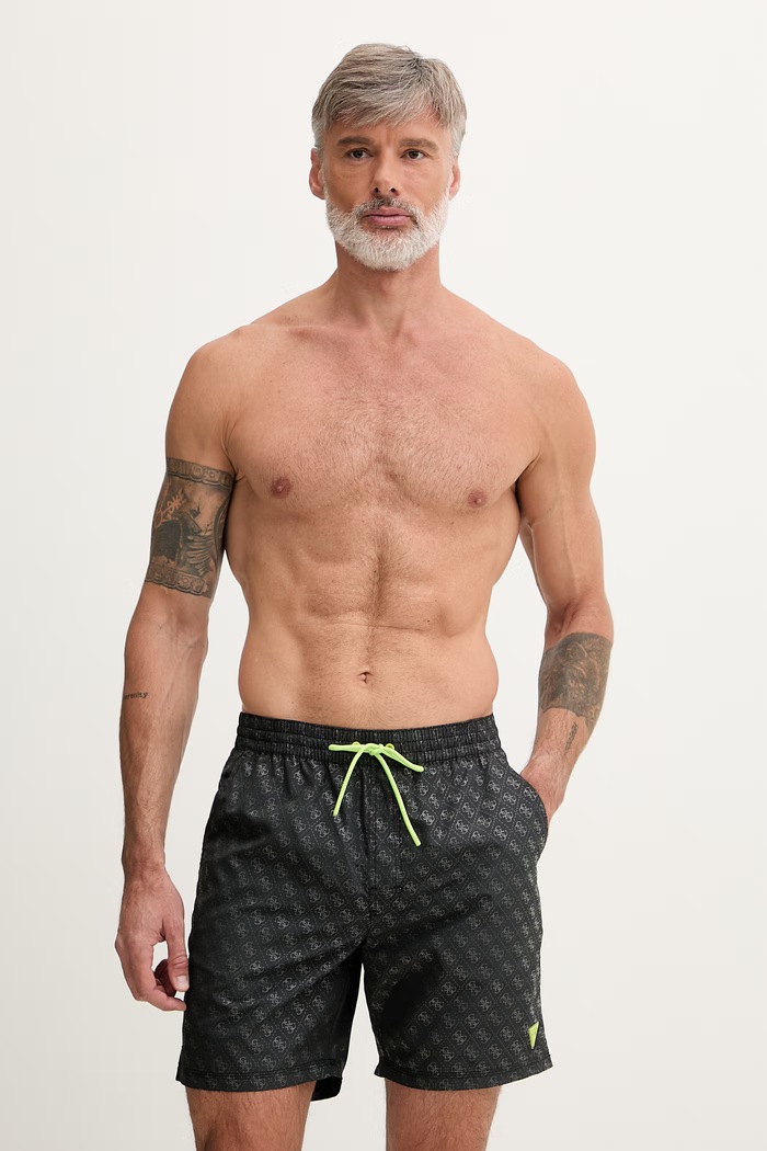 Guess pantaloni scurți de baie pentru bărbați negru F6GT26.WG2A2