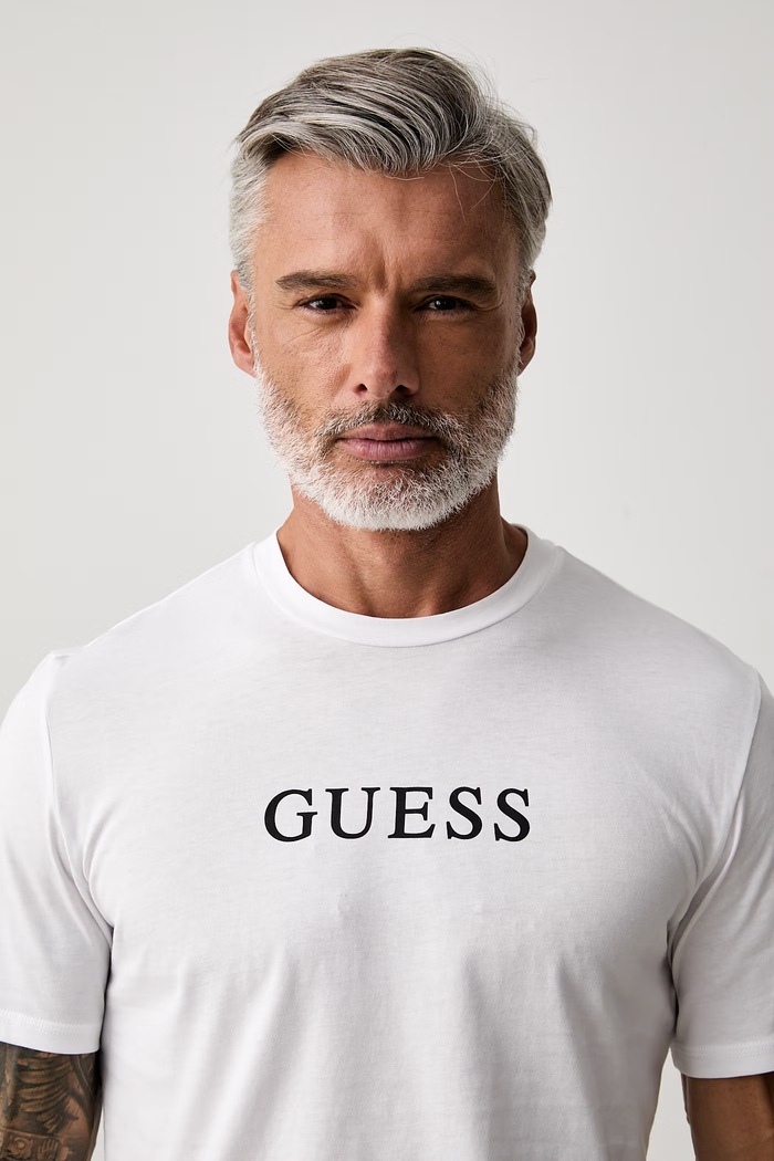 Guess T-shirt męski bawełniany 3-pack biały U6GG04.KCAM1