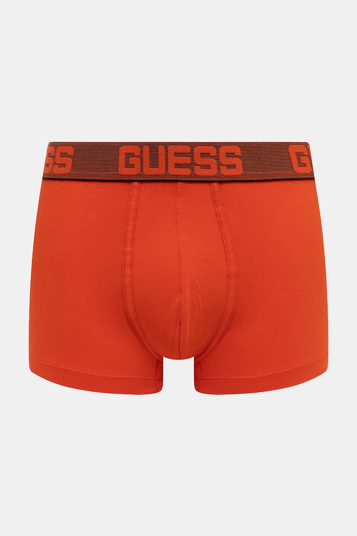 Guess moške boksarice iz bombaža z elastanom JOE paket 3 kosov U6GG15.K6YW1 oranžna SS26