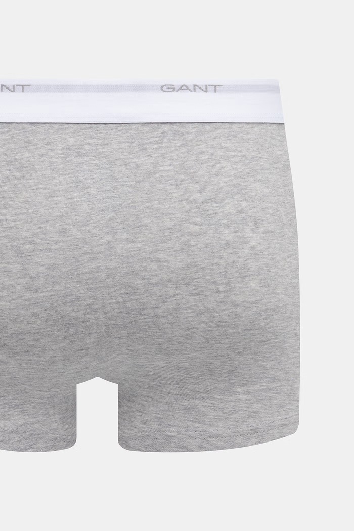 Odzież Gant bokserki dopasowane męskie bawełniane z elastanem 3-pack 900003333 szary