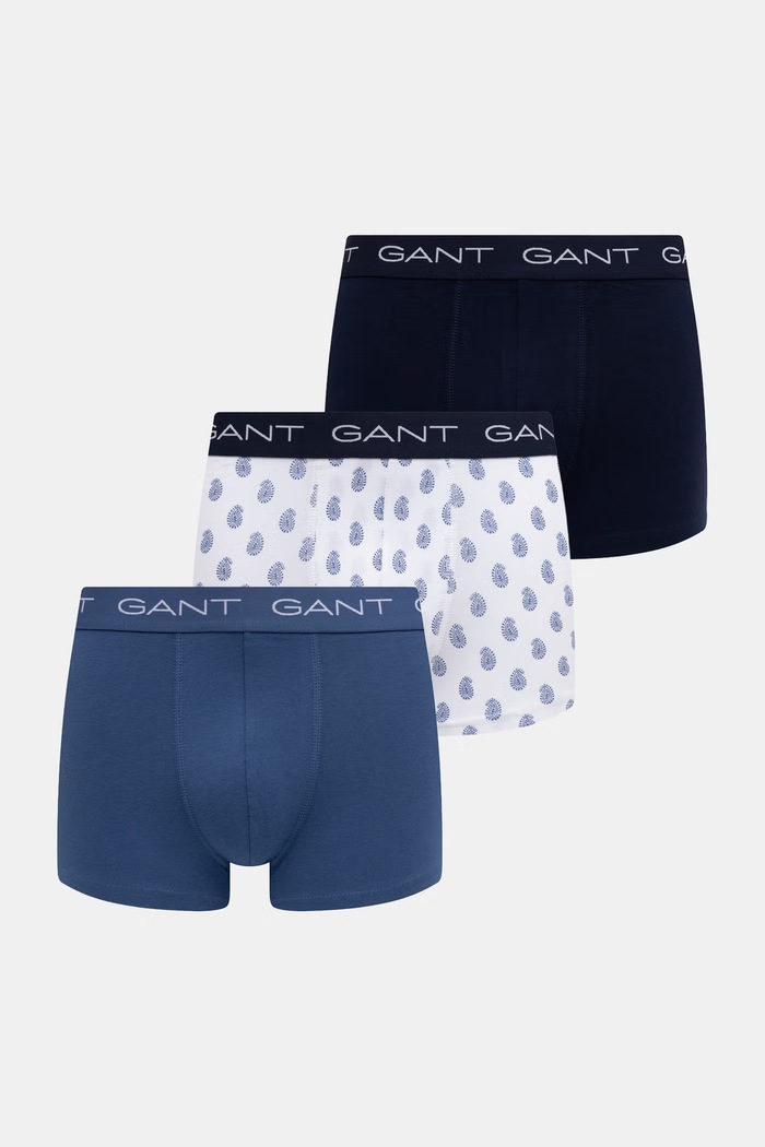 Gant bokserki męskie z bawełną 3-pack biały 902613013