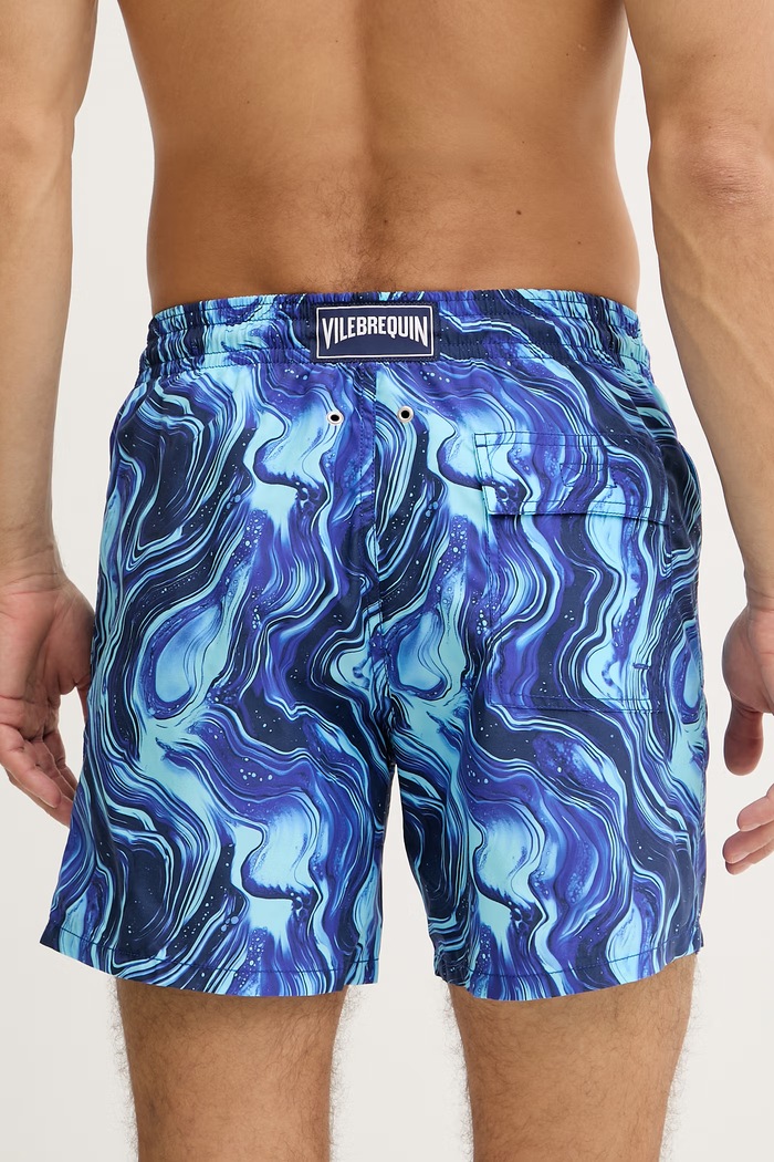 Îmbrăcăminte Vilebrequin pantaloni scurți de baie bărbați MOOREA MOOEB126 bleumarin