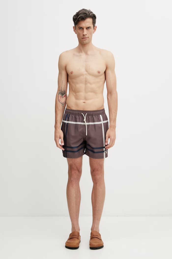 Barbour MSW0067PU57 pantaloncini da bagno da uomo MSW0067PU57 marrone