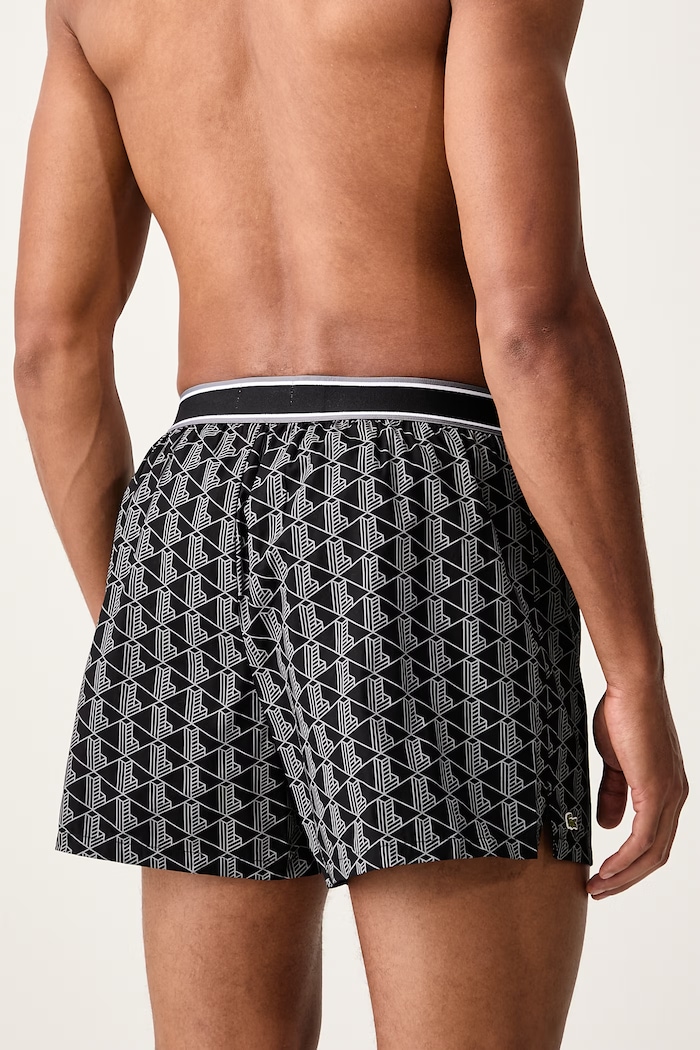 Bokserki męskie bawełniane 3-pack Lacoste 7H4972 czarny