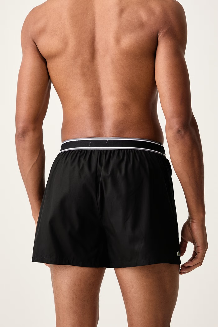 Bokserki męskie bawełniane 3-pack Lacoste czarny 7H4972