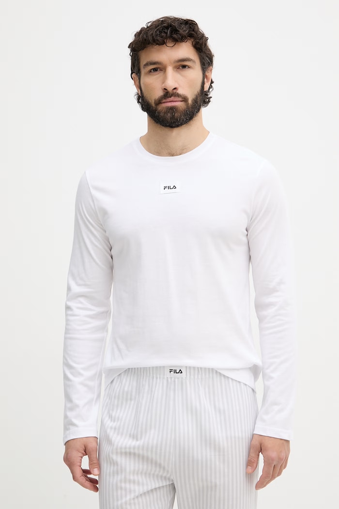 Fila piżama dwuczęściowa męska bawełniana FPS1252 biały SS26