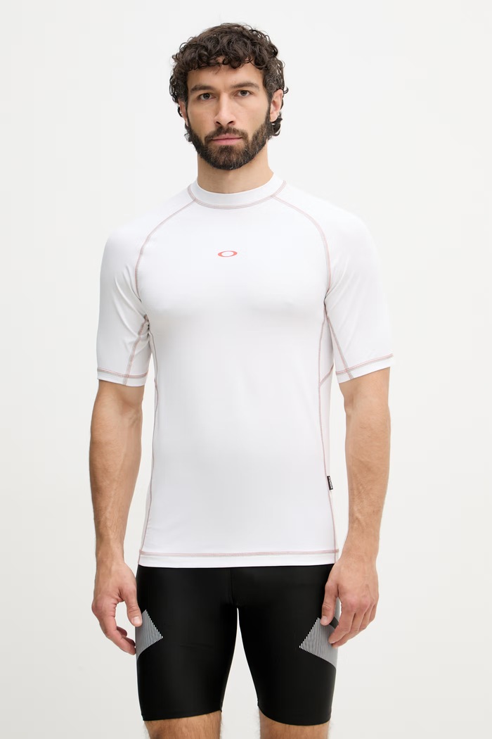 Oakley plavkové tričko pánske T-shirt do płyvania FOA407891 biela SS26