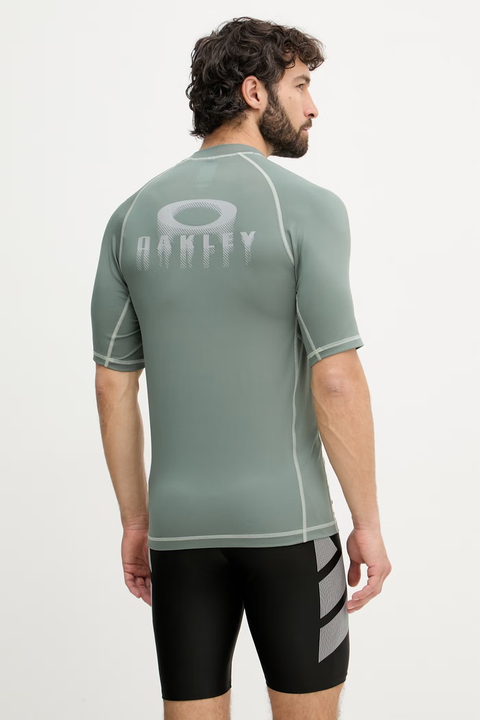 Oakley t-shirt κολύμβησης ανδρικό πράσινο FOA407891
