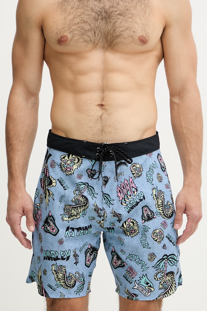 Hurley plavecké šortky pánske PHANTOM MBEU00003 modrá SS26