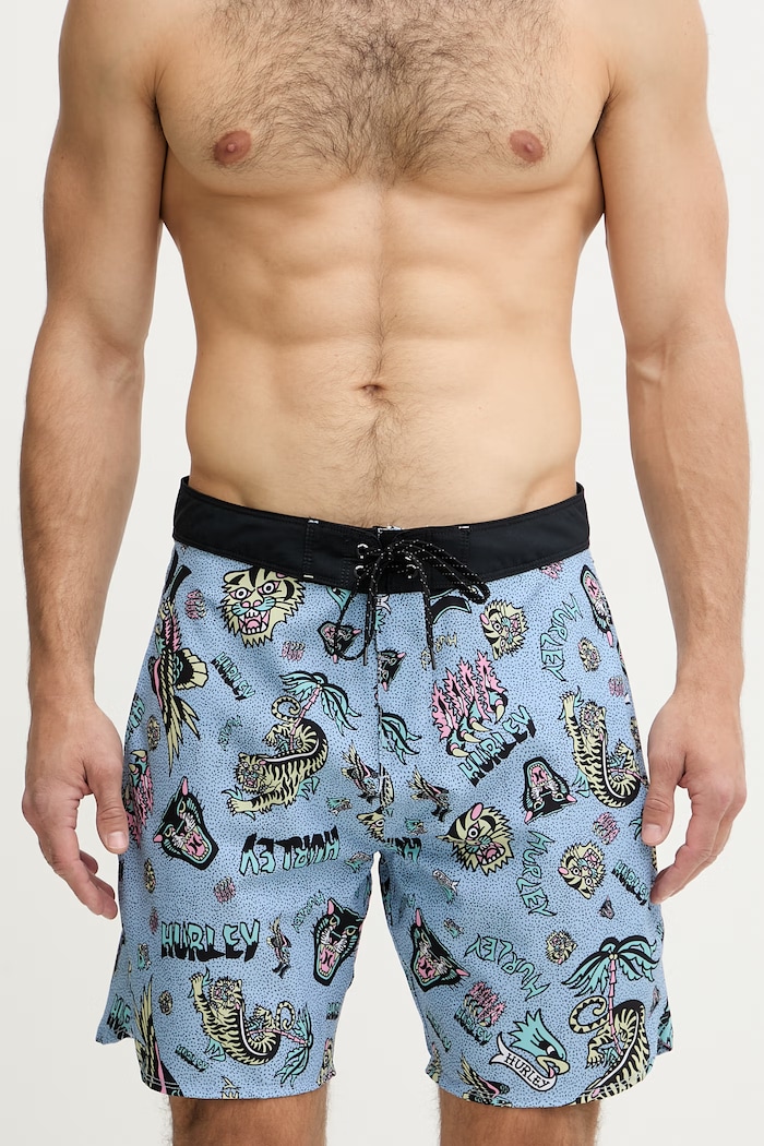 Hurley plavecké šortky pánske PHANTOM MBEU00003 modrá SS26