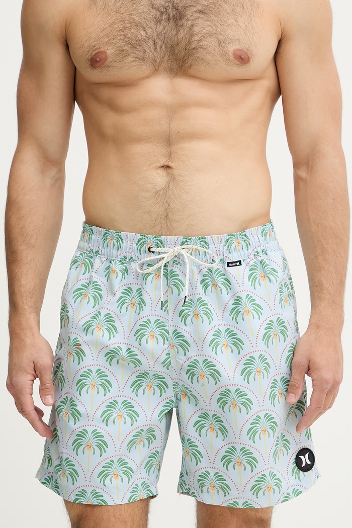 Hurley plavecké šortky pánske VOLLEY ICON MBEU00015 zelená SS26