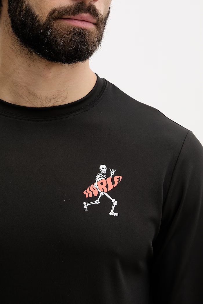 Hurley longsleeve kąpielowy męski MLEU00006 czarny