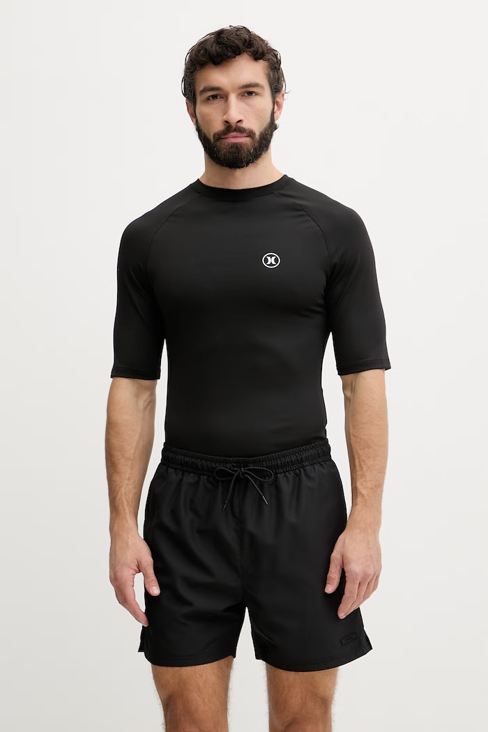 Hurley t-shirt kąpielowy męski czarny MLEU00003