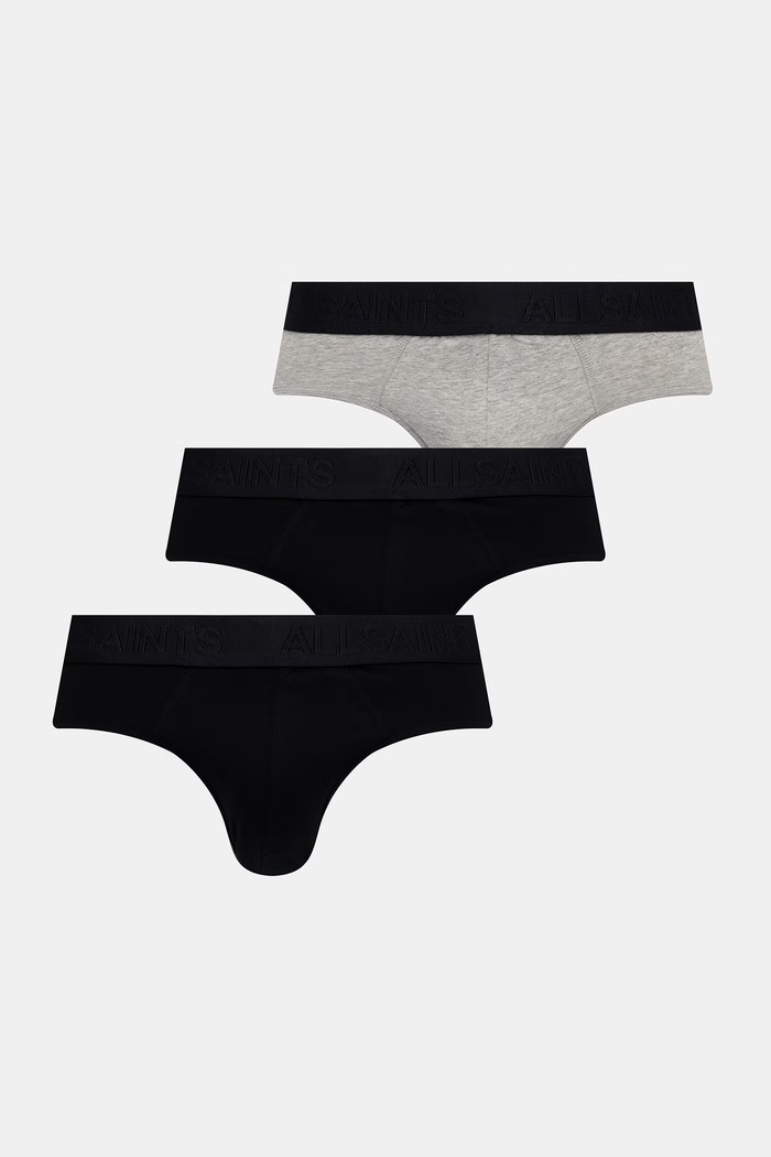 AllSaints slipy męskie 3-pack czarny ASM493443