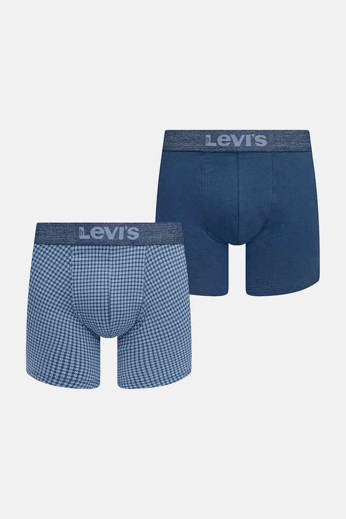Levi's bokserki męskie bawełniane z elastanem 2-pack niebieski 37149.1285