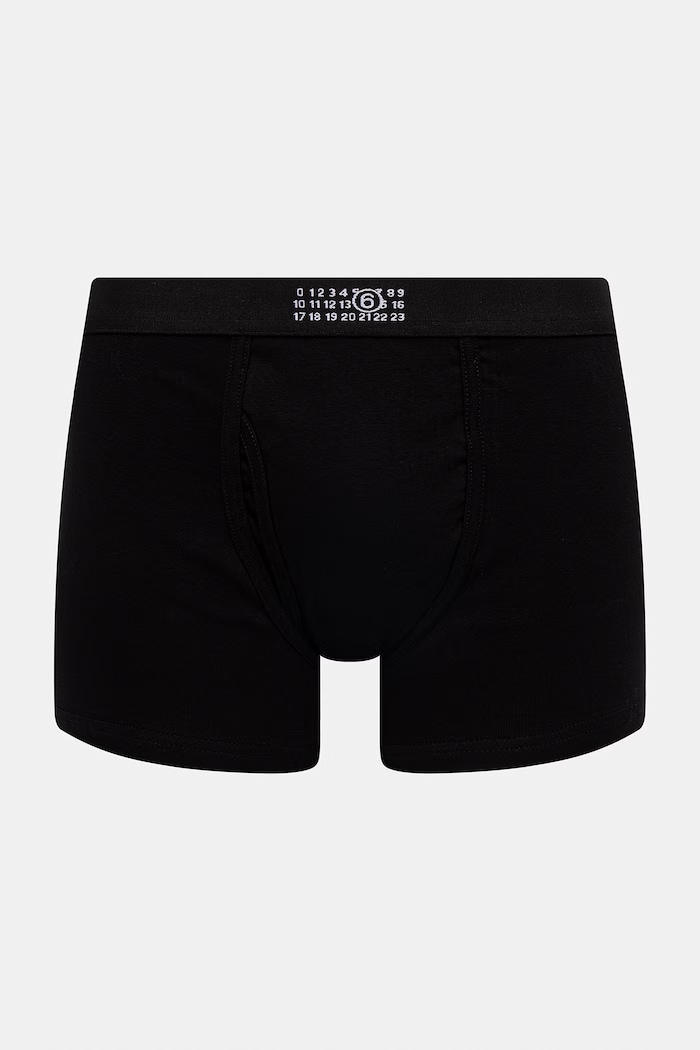 MM6 Maison Margiela bokserki dopasowane bawełniane z elastanem męskie czarny MJLC70030