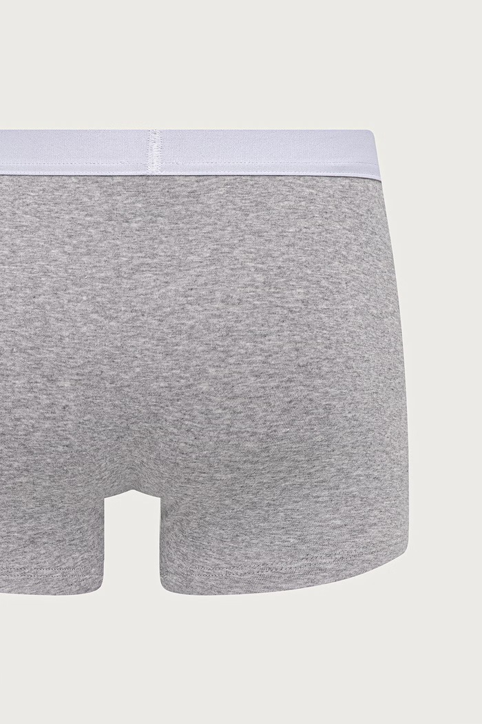MM6 Maison Margiela Bokserki dopasowane męskie bawełniane z elastanem MJLD50020 szary SS26