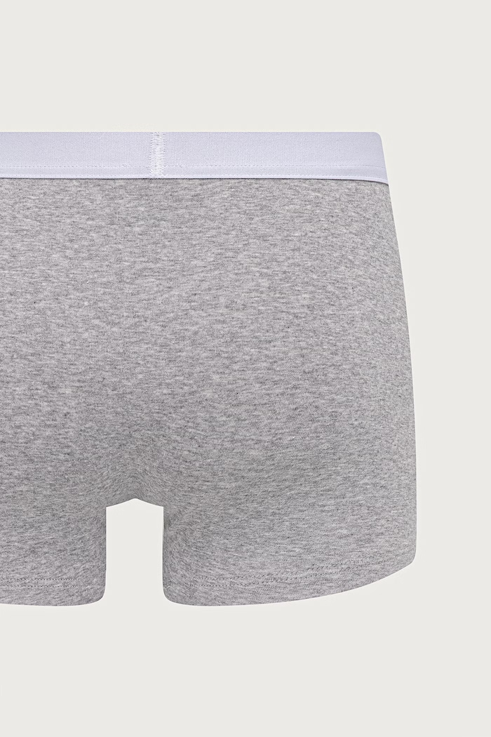 MM6 Maison Margiela Bokserki dopasowane męskie bawełniane z elastanem MJLD50020 szary SS26