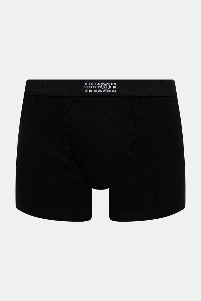 MM6 Maison Margiela bokserki dopasowane bawełniane z elastanem męskie czarny MJLD50020