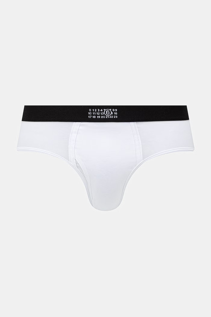 MM6 Maison Margiela slipy z bawełną męskie biały MJL6A0020