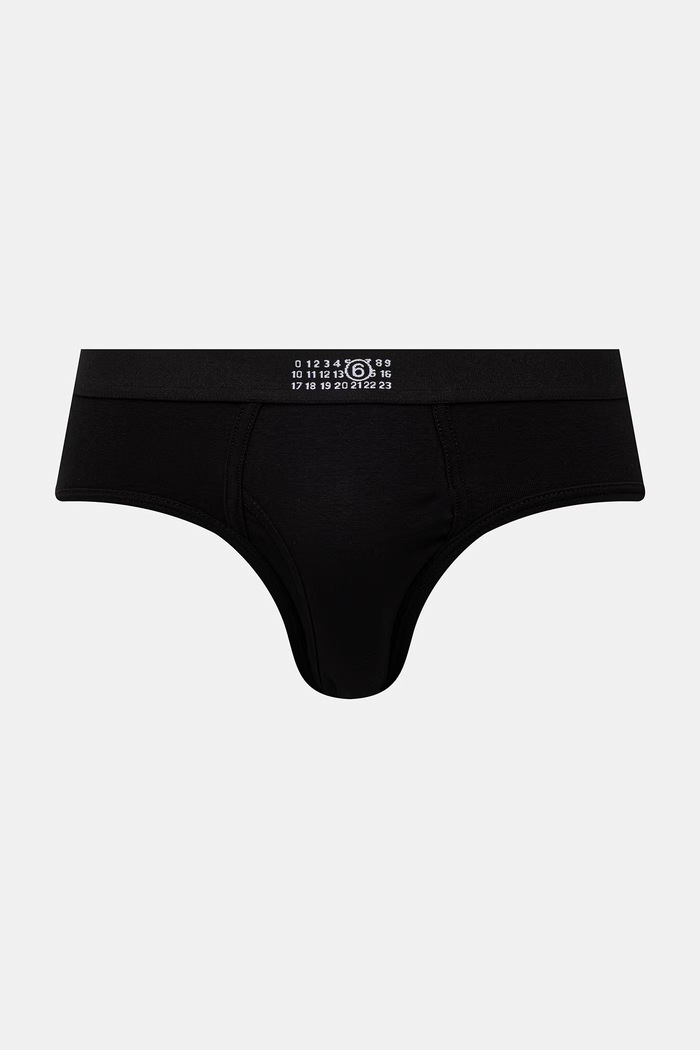 MM6 Maison Margiela slipy męskie z bawełną czarny MJL6A0020