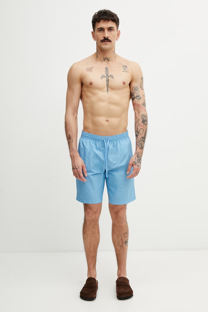 MM6 Maison Margiela pantaloni scurți de baie pentru bărbați MYB790130 albastru