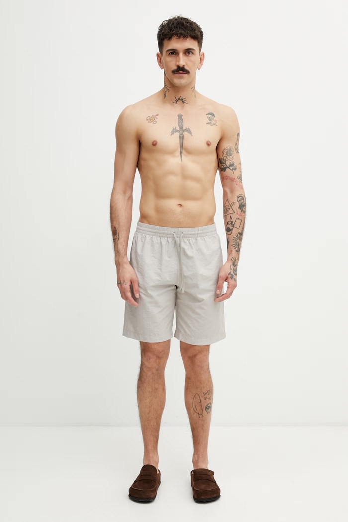 MM6 Maison Margiela pantaloni scurți de baie bărbați MYB790130 bej