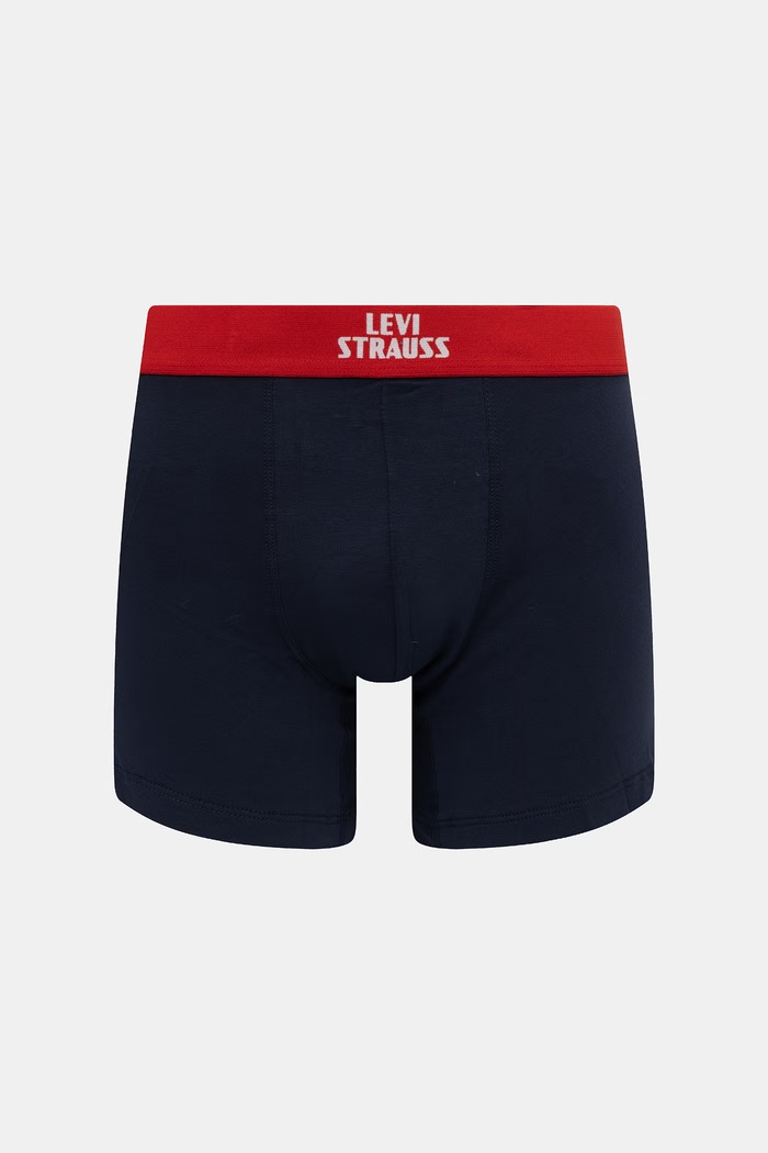 Levi's boksarice moške bombažne z elastanom paket 2 kosov 37149.1283 mornarsko modra SS26
