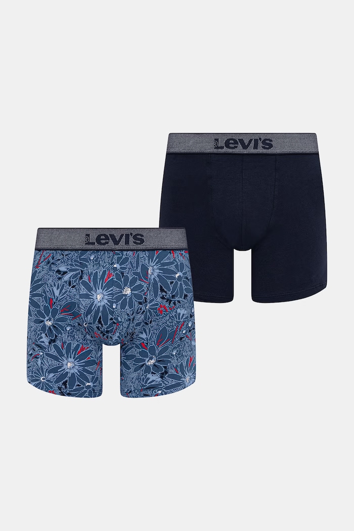 Levi's bokserki męskie bawełniane z elastanem 2-pack granatowy 37149.1289