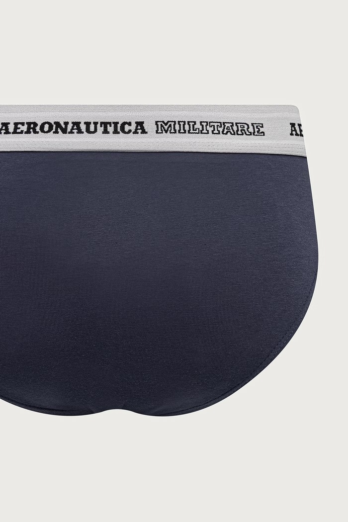 Odzież Aeronautica Militare Slipy męskie bawełniane z elastanem 2-pack AM1USL002 granatowy