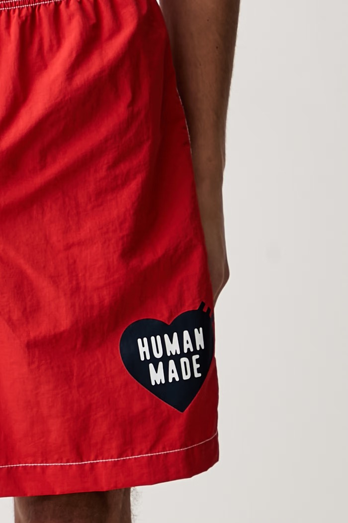 Human Made szorty kąpielowe męskie HM31PT012 czerwony