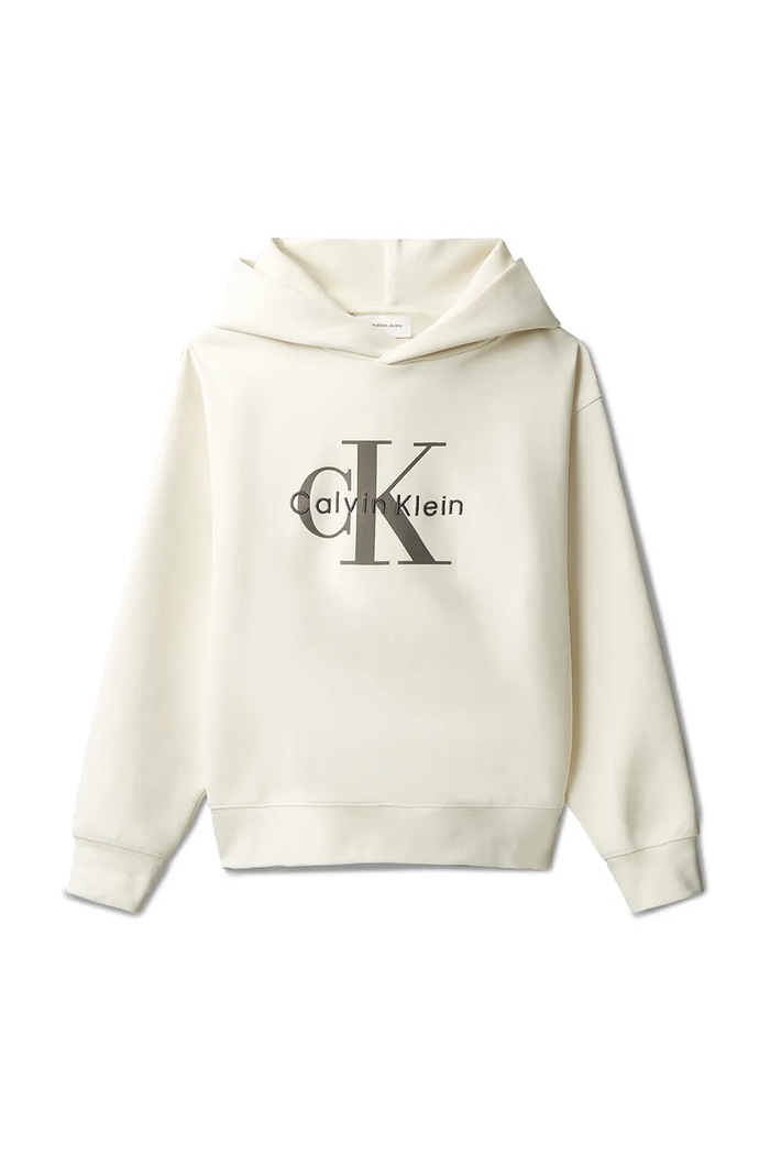 Detská mikina Calvin Klein Jeans IB0IB02615.128.176.PPY2 béžová SS26