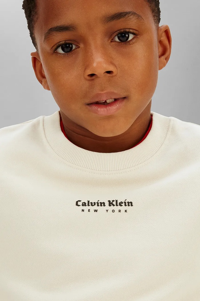 Detská bavlnená mikina Calvin Klein Jeans IB0IB02617.116.PPY2 béžová