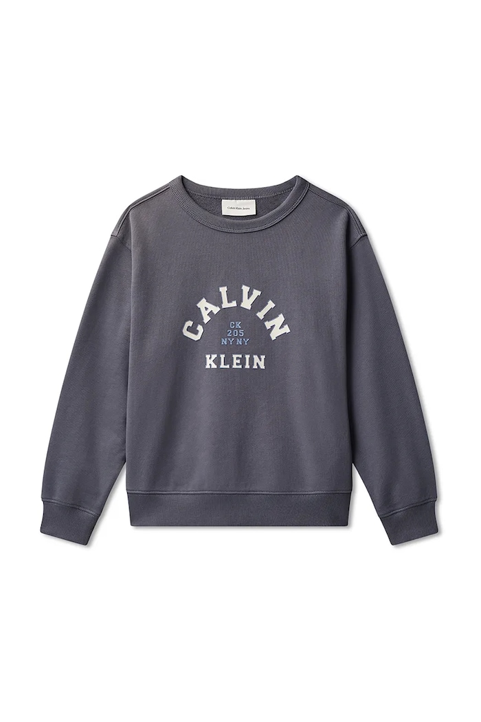 Calvin Klein Jeans bluza bawełniana dziecięca IB0IB02619.128.176.PPY2 szary SS26