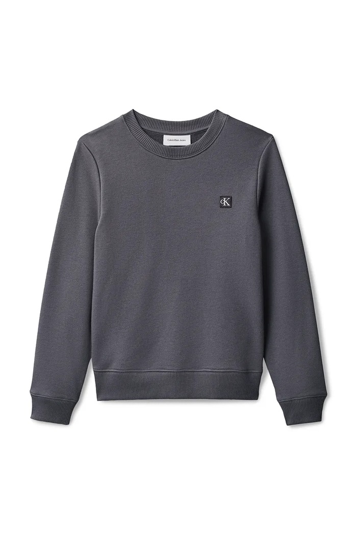 Dječja dukserica Calvin Klein Jeans IU0IU00570.128.176.PPY2 siva SS26
