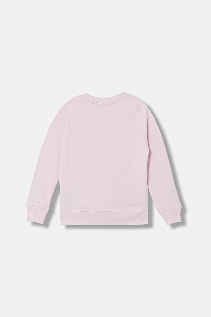 Dětská bavlněná mikina Calvin Klein Jeans IU0IU00714.116.PPY2 růžová SS26