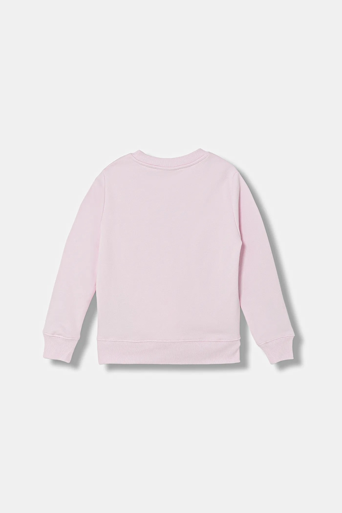 Dětská bavlněná mikina Calvin Klein Jeans IU0IU00714.116.PPY2 růžová SS26