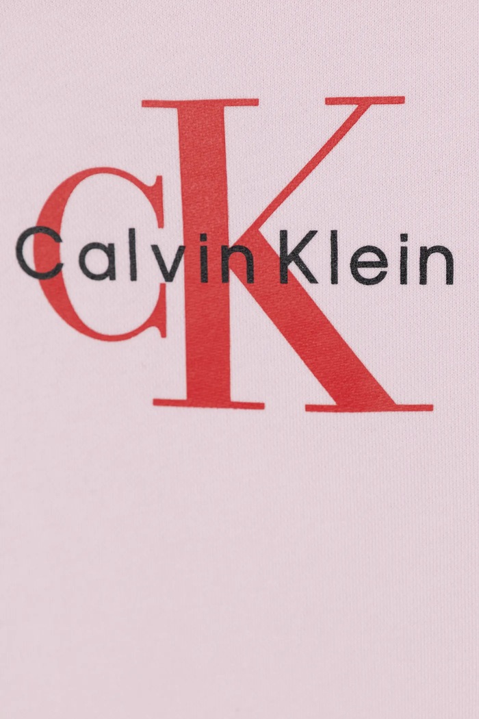 CHLAPEC Dětská bavlněná mikina Calvin Klein Jeans IU0IU00714.116.PPY2 růžová
