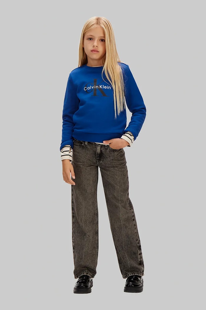 Fiú Calvin Klein Jeans gyerek melegítőfelső pamutból IU0IU00714.128.176.PPY2 kék
