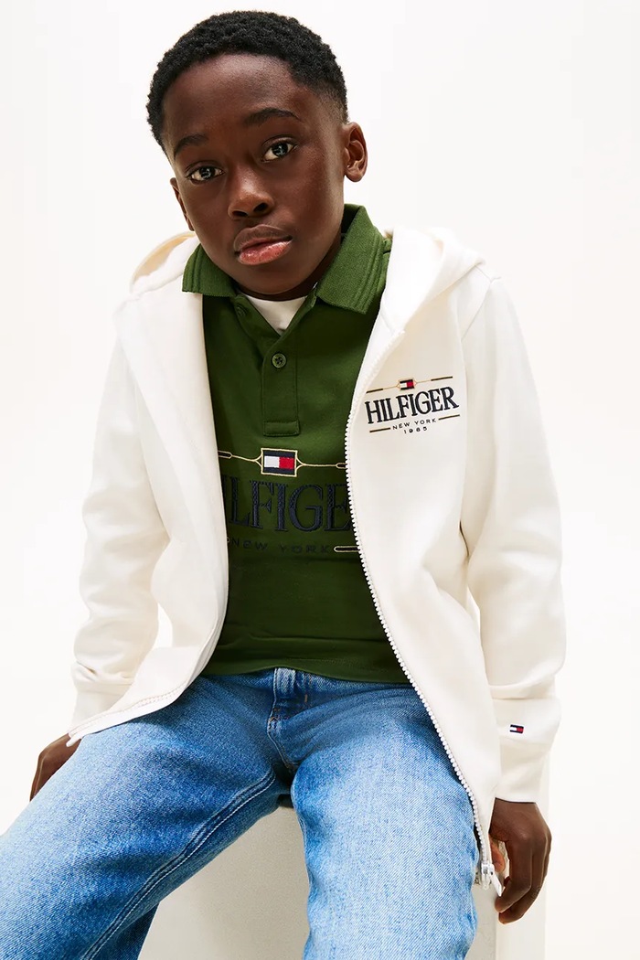 Παιδική μπλούζα Tommy Hilfiger KB0KB10362.128.176.PPY2 λευκό