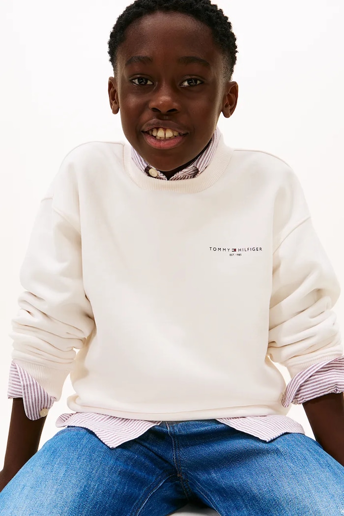 Dětská mikina Tommy Hilfiger bílá KS0KS00665.116.122.PPY2