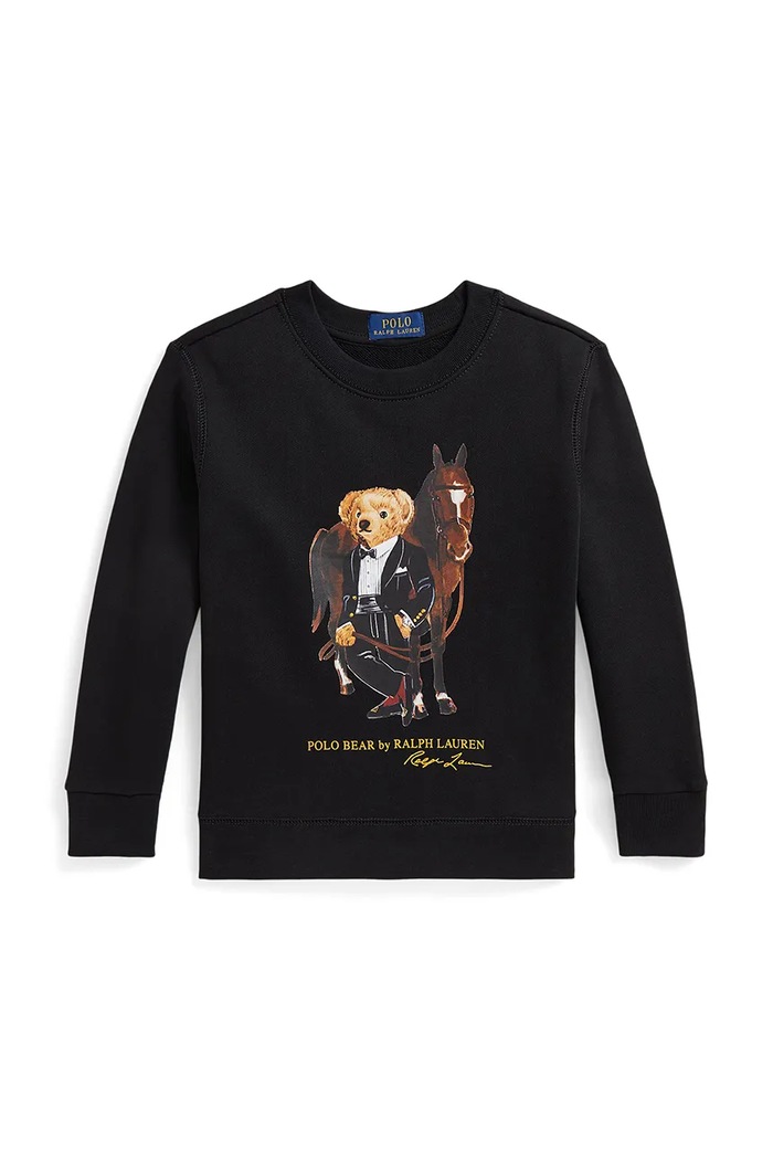 Polo Ralph Lauren hanorac de bumbac pentru copii 322A10261001 negru SS26