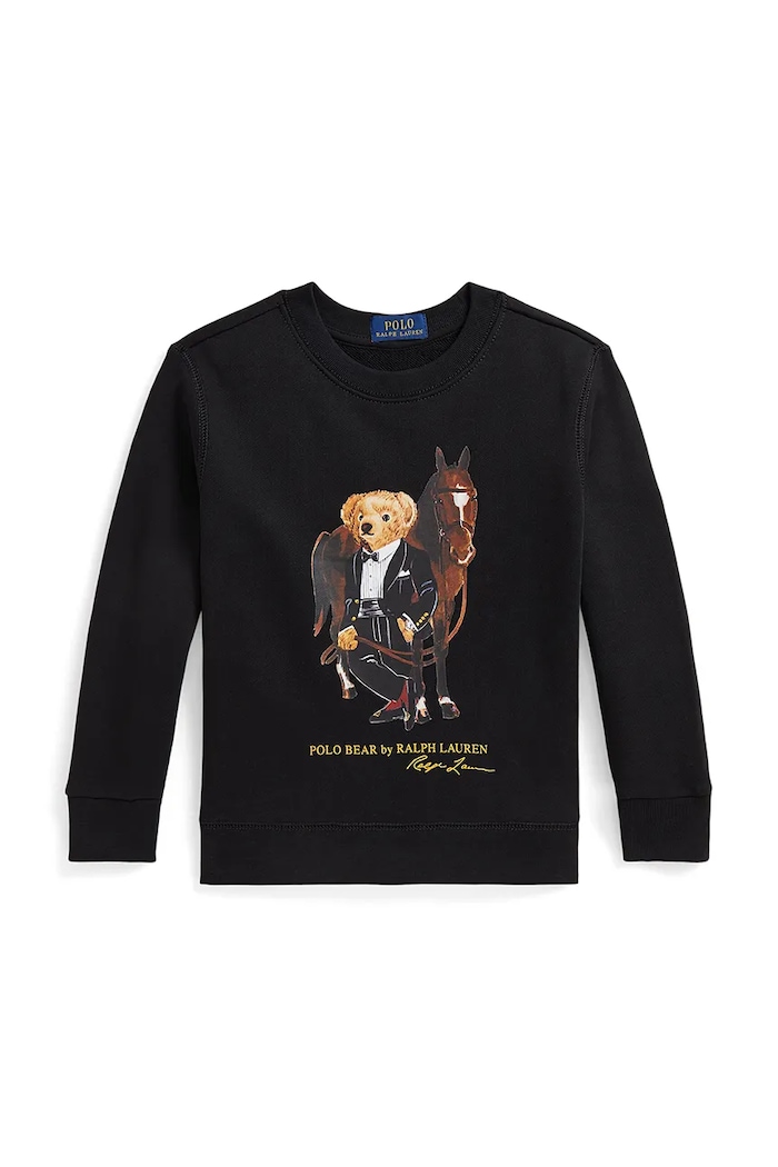 Polo Ralph Lauren hanorac de bumbac pentru copii 322A10261001 negru SS26