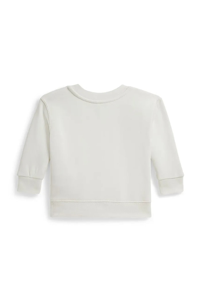 Бебешки суитшърт с коприна Polo Ralph Lauren 320A96604001 бял SS26