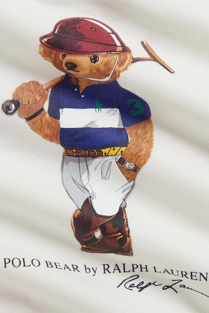 Момче Бебешки суитшърт с коприна Polo Ralph Lauren 320A96604001 бял