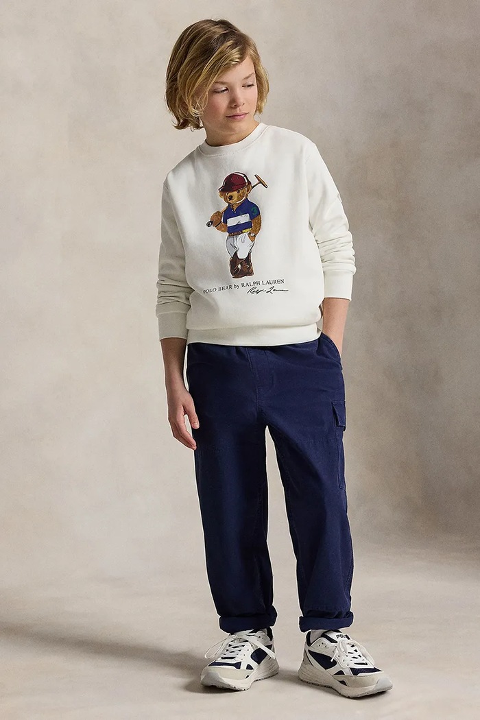 Detská mikina Polo Ralph Lauren biela 323A96604001